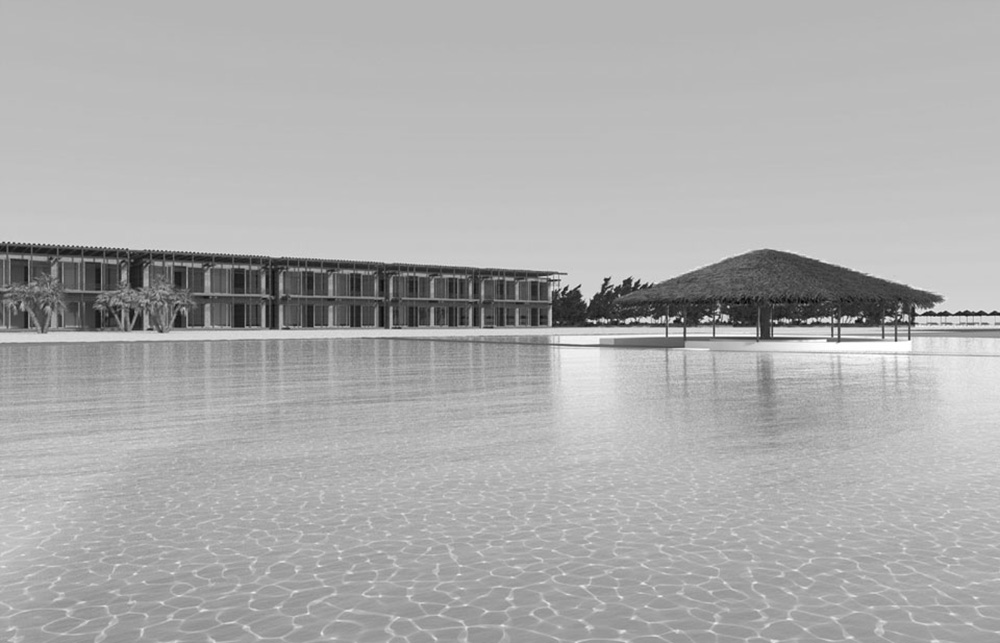 Foto di progetto di Machina Architetti Associati: Kola Beach Resort a Pemba (Mozambico). Veduta di insieme. 2014