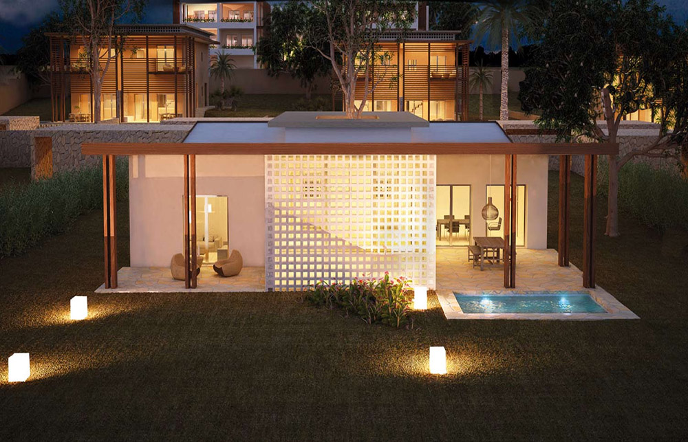 Foto di progetto di Machina Architetti Associati: Residence Maringanha a Pemba (Mozambico). Veduta di insieme. 2014